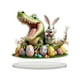 thumbnail image 2 of Fiudx Adorno de Huevo de Pascua, Decoración Acrílica Artesanal, Diseño Hueco, Ambiente Festivo, Centro de Mesa o Estante, Decoración de Pascua para El Hogar o La Oficina, Detalles Tallados Únicos, 2 of 6