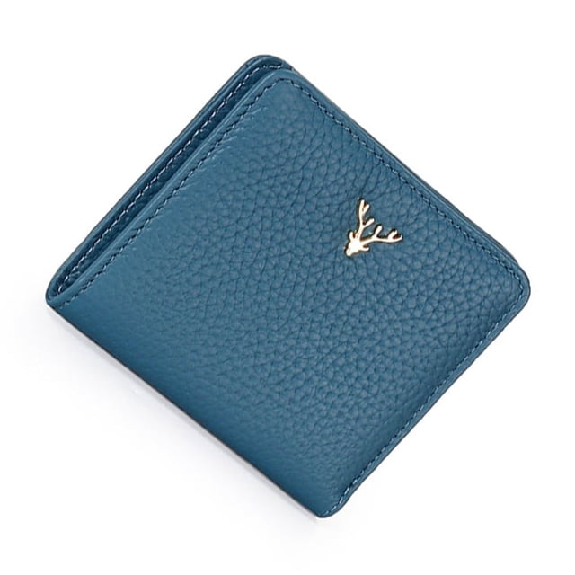 Cartera corta Sonducket para mujer con ciervos de Navidad Lago azul