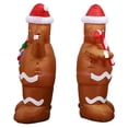 thumbnail image 4 of 5 Ft BrownRed Waving Gingerbread Man Christmas Holiday Home Decorations Outdoors Xmas New Year Party Shop Yard Garden Decoration, 4 of 7