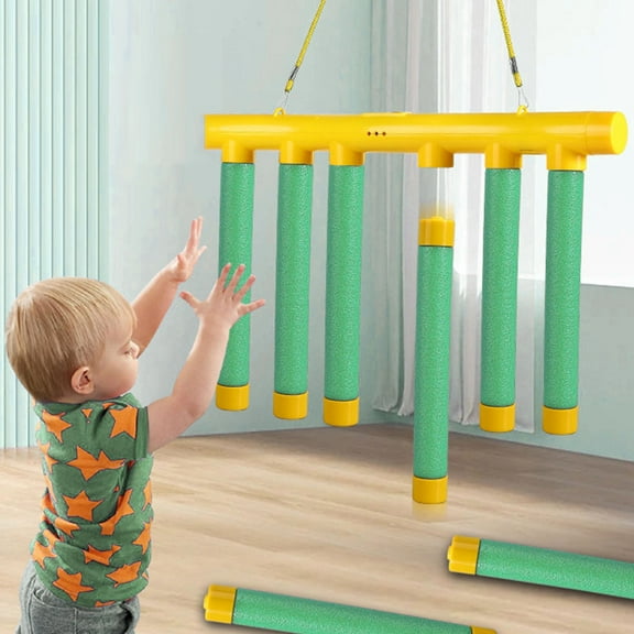 Catching Sticks Game, Reaction Training Toy, Hand Challenge Game, Hand Eye Coordination Reaction Training Toy, 2025 Upgrade Reflex Challenge Game, Catch All Drop Sticks Game (Green)