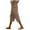 Coffee, variant on Women's Pants Solid Color Elastic Waist Loose Side Button Versatile Capris Coffee Womens Trousers M