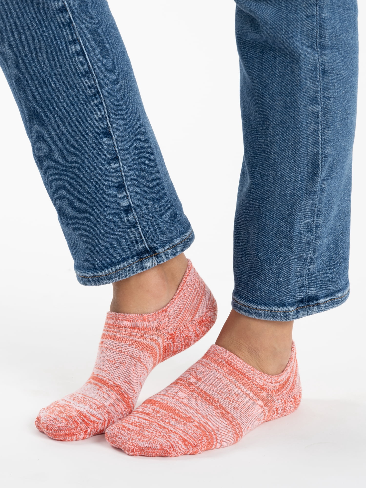 MUK LUKS Women's Dream Step No-Show Liner Socks, 4-Pack, OSFM
