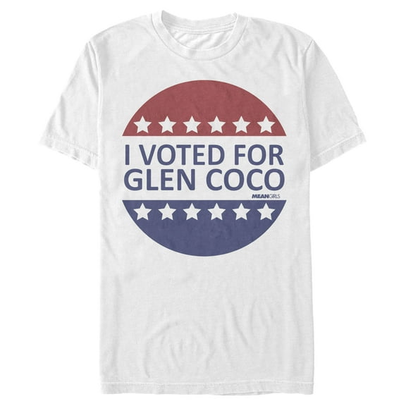Men's Mean Girls I Voted for Glen Coco Graphic Tee White Large