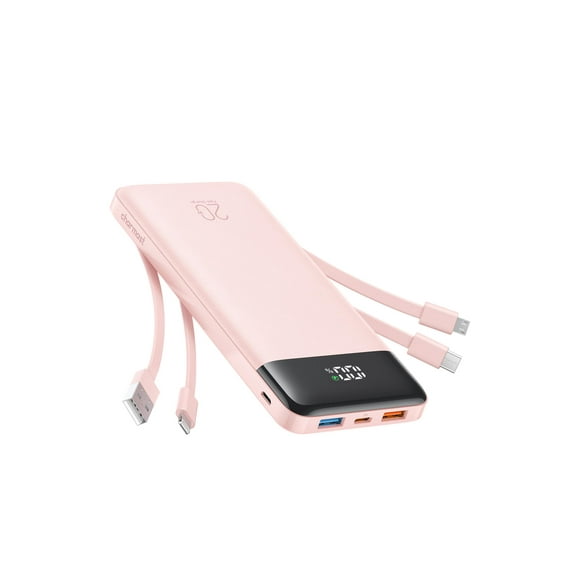 Cargador portátil Charmast Power Bank de 20000 mAh con cables integrados