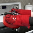 thumbnail image 4 of T-fal Medallion Print Silicone and Cotton Twill Oven Mitts, Two Pack, Red, 4 of 5