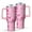 Pink Breast Cancer-2, variant on Pink Breast Cancer Tumbler with Handle and Lid,40oz Double Wall Vacuum Insulated Tumbler,Cups Gift for Women and Men