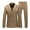 Khaki, variant on Male Autumn And Winter Suit Two Piece Solid Color Lapel Collar Long Sleeve Pocket Suit Jacket And Trousers Suits 3