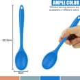 thumbnail image 2 of Cucharas de silicona para cocinar - Cucharas de cocina grandes para mezclar, servir y revolver - Utensilios antiadherentes resistentes - Cucharas grandes sólidas y ranuradas - Apta para lavavajillas, 2 of 5