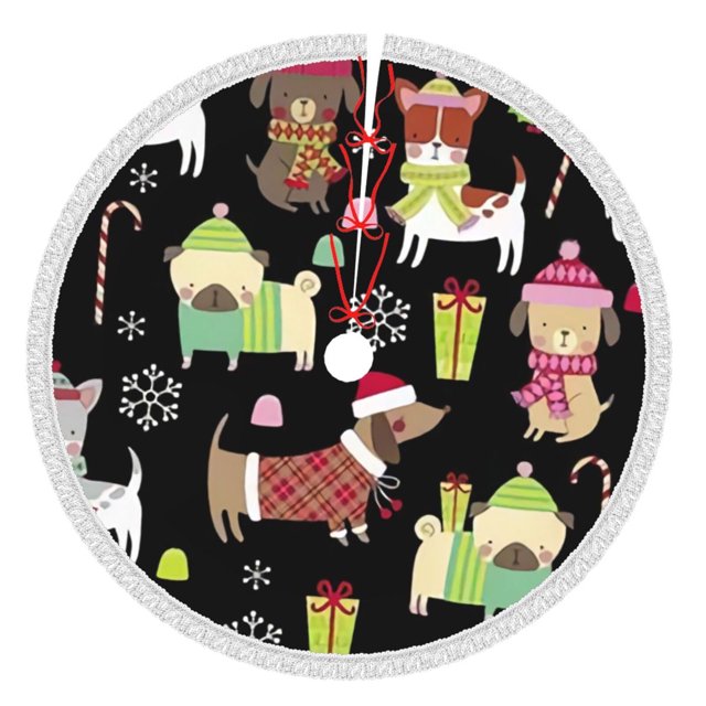 Faldas para árbol de Navidad de 30 pulgadas con texto "Merry Christmas", tapete para árbol de Navidad para vacaciones de invierno, falda para árbol de Navidad para decoraciones navideñas rústicas