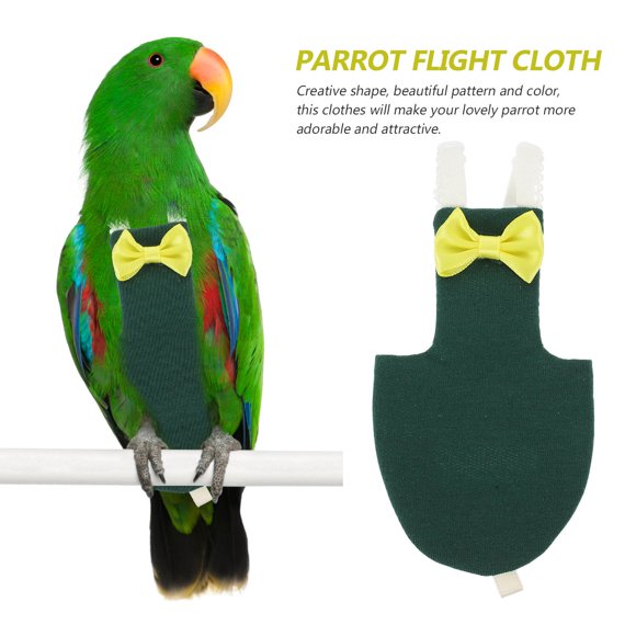 OULII bird costume Flight Suit Easy to Wear Cotton Cloth Green for Pigeons 1 Set