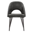 thumbnail image 4 of Weston Home Kolten Upholstered Dining Chairs, Set of 2, Dark Gray PU Leather, 4 of 9