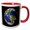 Red/White, variant on 3drose, Solar System - Western Hemisphere of the Earth, 11oz Two-tone Red Mug