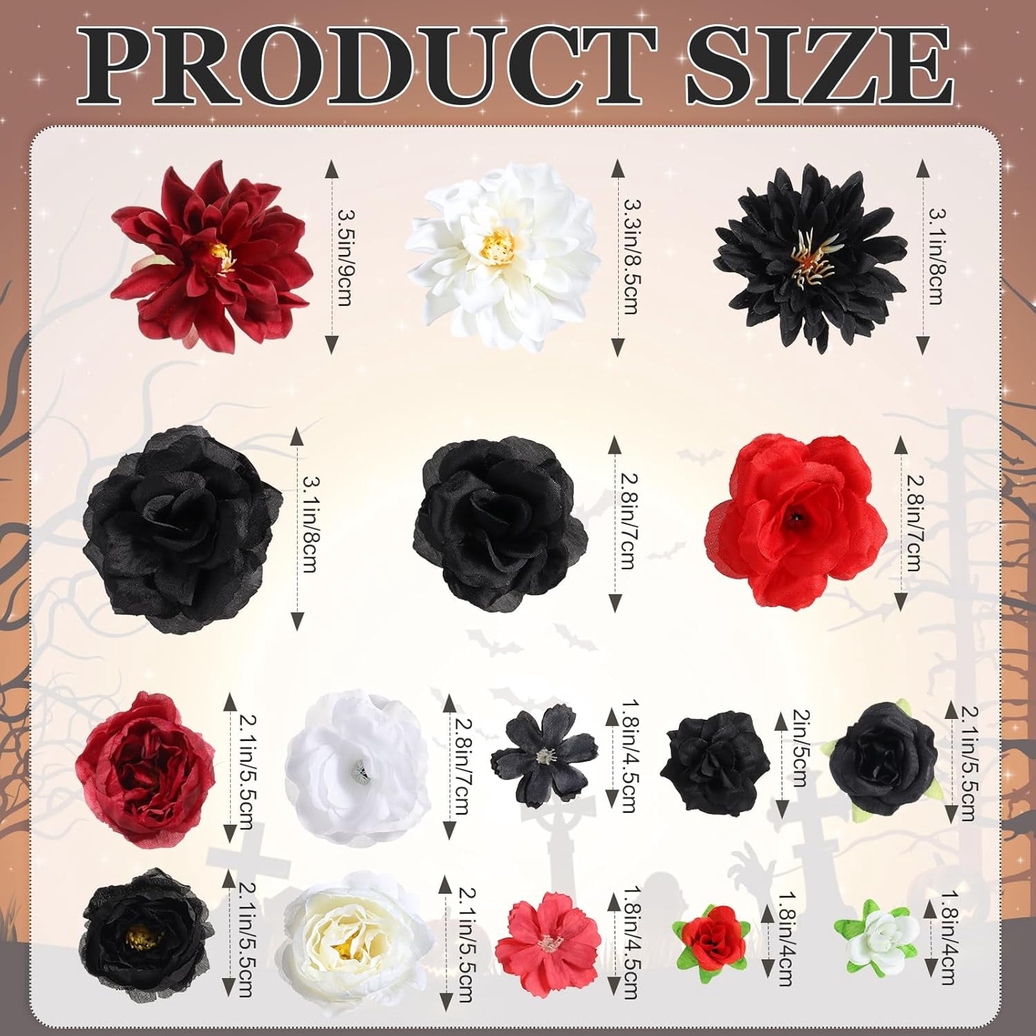 36 Pack Flower Hair Clips Rose Floral Hair Accessories for Women  Bride Claw Clip Side Hair Clip Hairpin Brooch Pin Headpiece for Girls Wedding Halloween Hairstyles