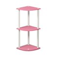 thumbnail image 1 of 12077PI-WH Turn-N-Tube 3-Tier Corner Display Rack Multipurpose Shelving Unit - Pink & White, 1 of 1
