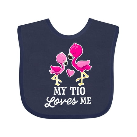 

Inktastic My Tio Loves Me with Two Flamingos Gift Baby Boy or Baby Girl Bib