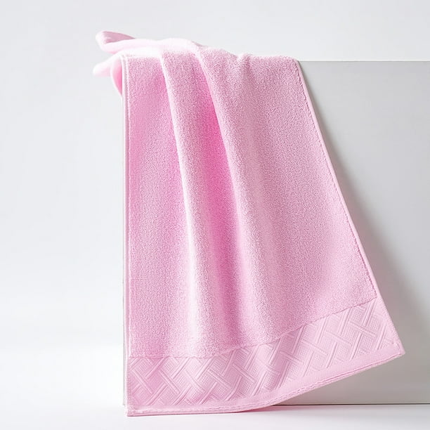 Xiao Hua 2 toallas suaves de color rosa claro, 32x72 cm, de algodón puro, suaves, ultra absorbentes y delicadas para uso diario, ideales como toallas faciales para el baño.
