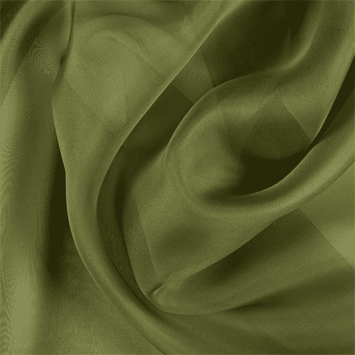 Grass Green Silk Organza, Fabric By the Yard