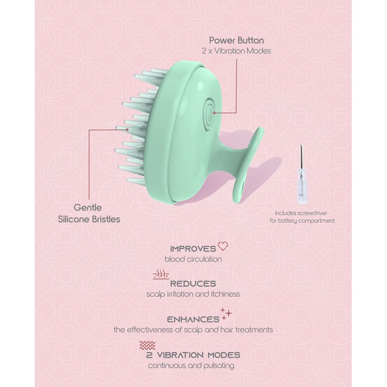 SLF Rejuvenating Scalp Massager, Vibrating Head Exfoliator and Massager
