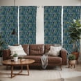 thumbnail image 2 of Ambesonne Anchor Window Curtains, Maritime Sailing Travel, Each 28" W x 95" L, Dark Blue Green White, 2 of 5