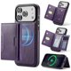 thumbnail image 1 of Case For IPhone 17 Pro Funda Protectora RFID de 6,3" con Ranuras para 7 Tarjetas Magsafe, Soporte 2 en 1, Funda Protectora de Cuero Desmontable a Prueba de Golpes, Morado, For IPhone 17 Pro, 1 of 7