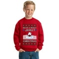 thumbnail image 2 of Wild Bobby Have a Holly Jawlly Christmas, Cute Shark Christmas Sweater | Holiday Unisex Boys Girls Crewneck Graphic Sweatshirt, 2 of 5