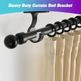 thumbnail image 6 of Genreen Curtain Rod Brackets Ceiling Ｍount and Ｗall Installation -Curtain Rod Brackets Ceiling Curtain Rod Brackets Rod Holders for 1 Inch Rod, Black Color, (Set of 4,Black), 6 of 7