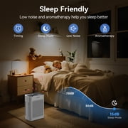 Air Purifiers for Home Large Room Up to 2500 Ft² With Double Air Intake,Washable Pre-Filters, Air Purifier for Bedroom ,HEPA Air Cleaner for Dust, Pets,White