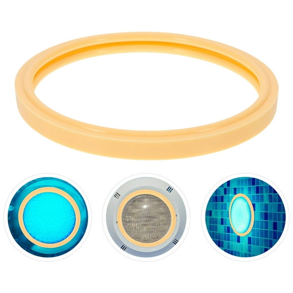 Clispeed Beige PVC Pool Light Gasket Splashproof Seal Washer for Secure Underwater Lighting