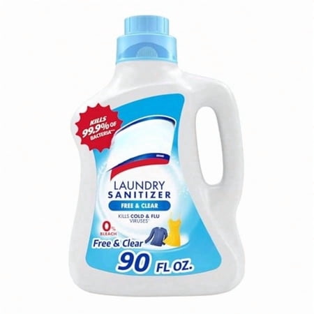 Laundry Sanitizer Additive Sanitizing Liquid for Clothes and Linens, Unscented, 90 oz