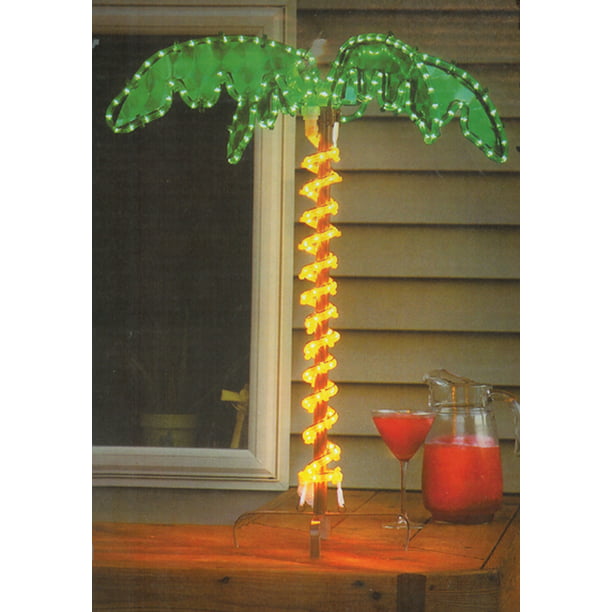 Tropical Lighted Holographic Rope Light, How To Make An Outdoor Lighted Palm Tree
