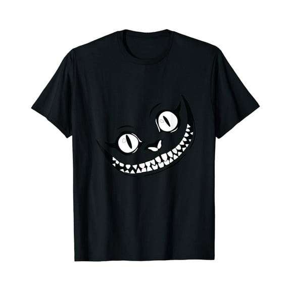 Sam Soft Cheshire Cat Grinning in Black and White T-Shirt