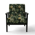 thumbnail image 4 of Designart « Floral Secrecy In Victorian Style I » Fauteuil d'Appoint Rembourré Camouflage Vert - Fauteuil Moderne pour Chambre, 4 of 7