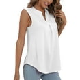 thumbnail image 4 of Mengpipi Womens Casual Tank Top Sleeveless Summer Shirts V-Neck Comfy Blouse for Work S-XL, 4 of 5