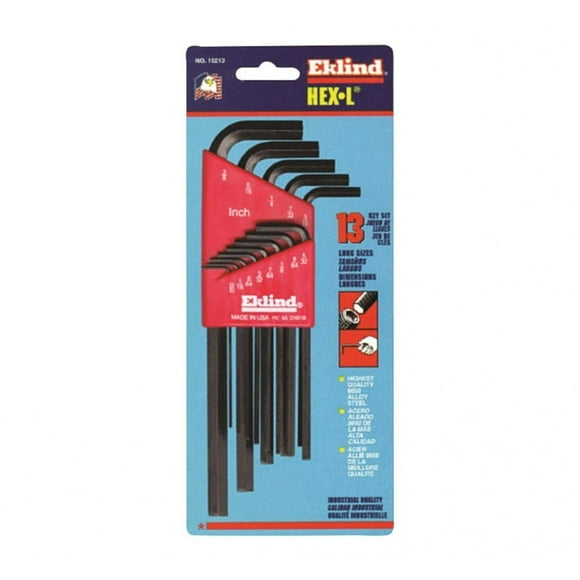 Eklind Rek10213 Imperial Long Handle Hex L-key Set, 13 Piece