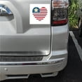 thumbnail image 2 of DistinctInk Custom Bumper Sticker - 6" x 6" Decorative Decal - White Background - USA Heart Seal Single Start Flag, 2 of 2
