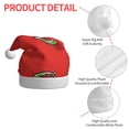 thumbnail image 4 of KLL Christmas Hats for Adults Plush Cool Crocodile With Sunglasses Print Santa Hat Xmas Fluffy Santa Claus Hat for Women Men, 4 of 6