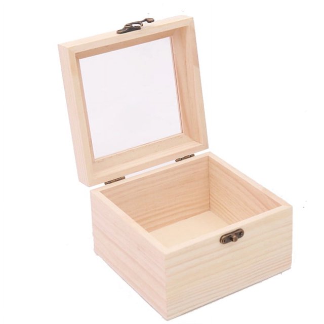 Caja de flores eternas cubierta de vidrio transparente, caja de regalo de mano, caja de certificado de matrimonio, caja de embalaje universal de regalo de vacaciones