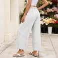 thumbnail image 5 of Favoffer Women's Yoga Jogger Pants Solid Color Elastic Waist Pocket Casual Sport Trousers Adjustable Cuff Bottom for Workout Running Outdoor, 5 of 8