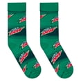 thumbnail image 2 of Crazy Socks, Mountain Dew Stripes, Men's Crew Socks Funny Novelty Gift, 2 of 6
