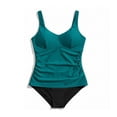 thumbnail image 5 of Oplxuo Two Piece Swimsuit Women Tummy Control Tankini Bathing Suit Full Coverage Slim Swim Suits Modest Swimwear with Bottom, 5 of 5