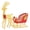 Gold, Red, variant on Nextay Lighted Christmas Reindeer & Santa Sleigh Set, 180 Warm LED Lights, Durable Build for Indoor & Outdoor Use,Gold-Red