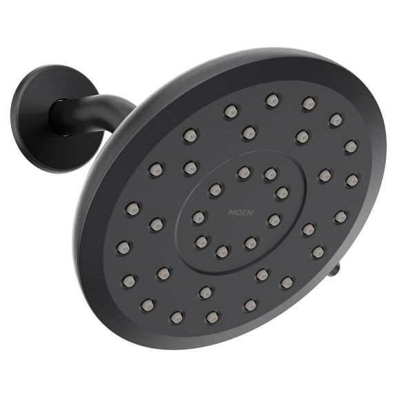 Moen 220R7ep Verso 1.75 GPM Multi Function Round Shower Head - Black