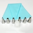 thumbnail image 3 of ZheElen Cake Decorating Tools with Icing Bag Kitchen Bakery Cream Nozzles Kit Pastry Making Props Household Restaurant Blue 1Set, 3 of 6