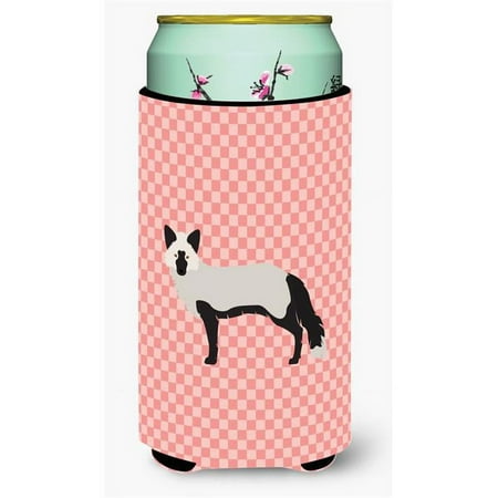 

Carolines Treasures BB7871TBC Silver Fox Pink Check Tall Boy Beverage Insulator Hugger