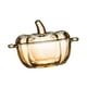 thumbnail image 5 of Dulcero de cristal con tapa, cuenco con forma de calabaza, recipiente para aperitivos, decorativo con tapa Ámbar, 5 of 9
