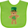 thumbnail image 3 of Inktastic St Patricks Day Irish Teddy Bear Shamrock Boys or Girls Baby Bib, 3 of 4