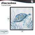 thumbnail image 4 of Stupell Industries Contemporary Smiling Turtle Gaze Black Framed Giclee Art, 12 x 12, by Janet Tava, 4 of 8