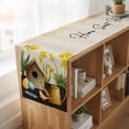 thumbnail image 6 of Table Runners 72 Inches Long Dress Scarves, Spring Farmhouse Kitchen/Dining Table Runner, Coffee Tablerunners, Farmhouse Birds Cages Eggs Botanical Flowers 18x72 Inch, 6 of 9