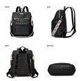 thumbnail image 4 of Makes Mochila Monedero para Mujer Bolso de Viaje de Cuero PU Bolso de diseño Convertible con Monedero 2 Piezas, 4 of 5
