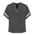 thumbnail image 4 of Neewe Button Down Shirts for Women Cotton Shirts Short Sleeve Dress Shirts Collared Blouses Work Casual Solid Tunic Tops, 4 of 4